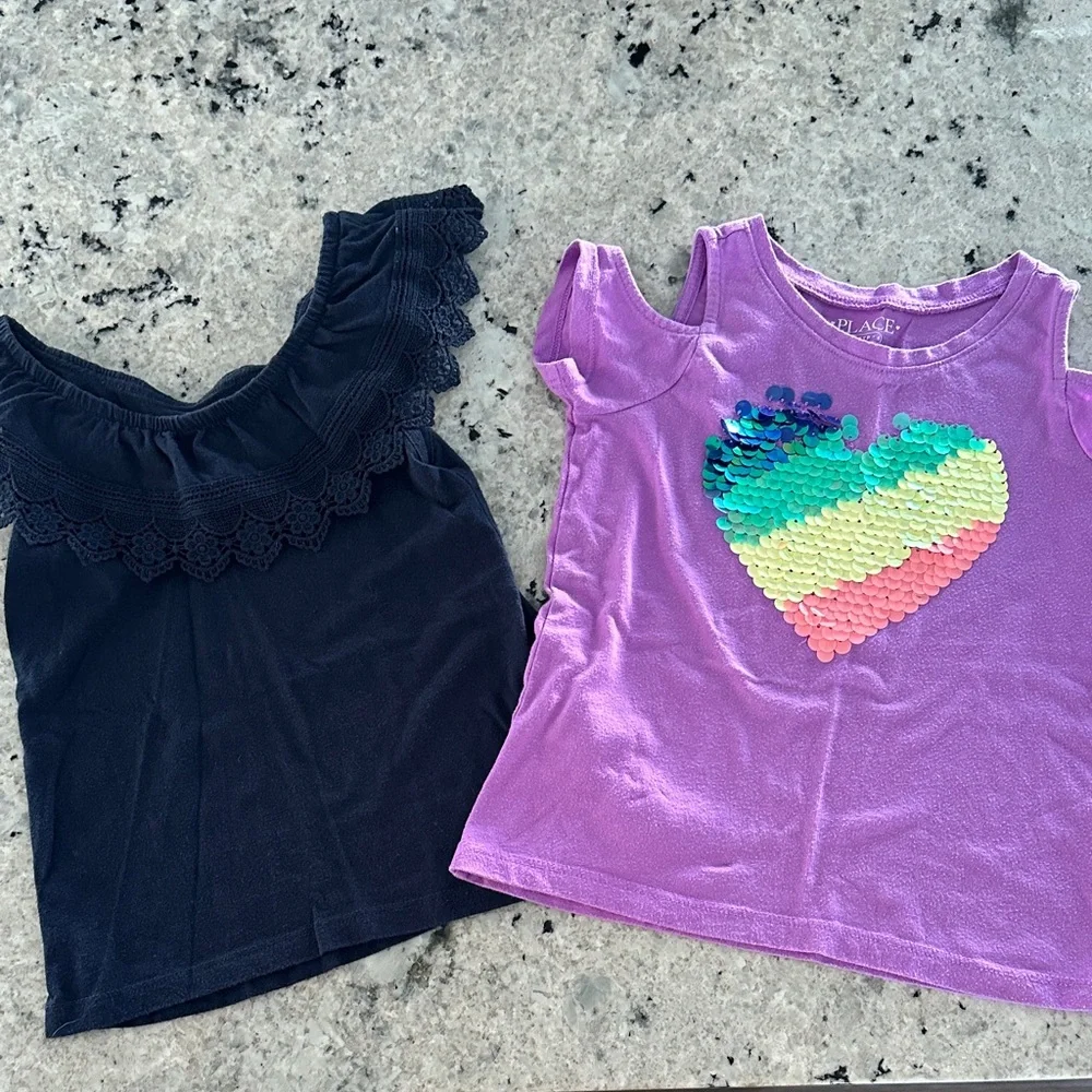 The children’s place girls tops tee XS 4